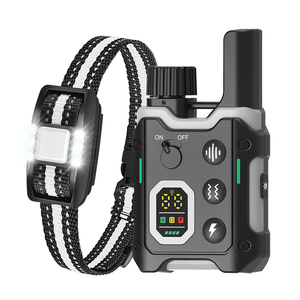 मानवीय कुत्ते ट्रेनर कॉलर, नेतृत्व वाले हल्के-समायोज्य शॉक/कंपन स्तर, रिचार्जेबल, वाटरप्रूफ, सभी नस्लों के लिए सुरक्षित - Product Image 1