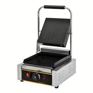 Contacto Grill Ss Gas Double On Smooth Ceramic Cgh1020D Burger Cooking Heavy Duty Panini Ribbed Roller Upright De A Electric - Product Image 4