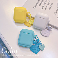 Pour Airpo pro 2 airs pod 3 écouteurs pour airpod casque accessoires solide Silicone housse de protection antichoc étui avec chaîne