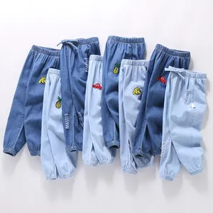 Оптовая продажа, летние и весенние детские брюки, джинсовые брюки для мальчиков и девочек, детские брюки унисекс
