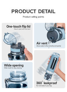 Bouteille d'eau sportive UZSPACE Unique Wholesales 800 ml, anti-fuite et sans BPA, en Tritan, avec infuseur à thé, pour les voyages, la salle de sport et l'école - Product Image 2