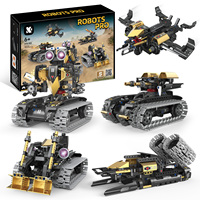 Robot de Programación 5 en 1 con Control Remoto, Bloques de Construcción, Modelo de Vehículo de Ingeniería, Kit de Ensamblaje DIY, Juguete Infantil Personalizable