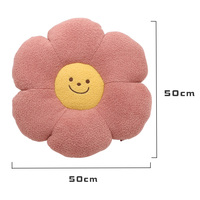 Coussin de siège extra large en peluche épaisse, motif fleur de dessin animé mignon, anti-stress, 100 % polyester, rond, pour la maison, le bureau, la voiture