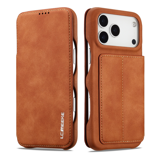 High Quality Card Slot Pu Leather Flip Wallet Kickstand Phone Cover case for iphone 17 air 18 Pro Max 16 Se Plus 15 14 13 12 11