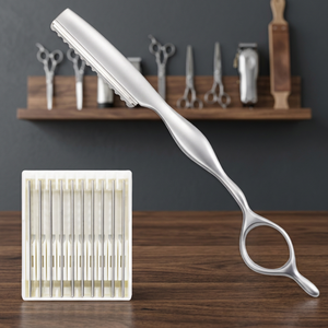 Maclura Professional Nouvelle Arrivée Rasoir Manuel en Acier Inoxydable Design Qualité Salon pour Hommes Rasage des Aisselles et du Visage Lame Unique - Product Image 3
