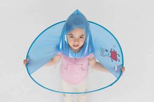 Offre spéciale filet rouge bébé <span class=keywords><strong>poncho</strong></span> avec nouveau matériau EVA soucoupe volante <span class=keywords><strong>poncho</strong></span>/UFO imperméable - Product Image 4