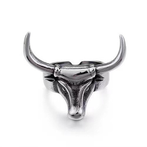 16 Stile offener Hip Hop <span class=keywords><strong>Ring</strong></span> Hund <span class=keywords><strong>Wolf</strong></span> Schlange Mode Schmuck Retro Punk Tierringe für Herren - Product Image 4