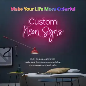 Luz LED personalizada com logotipo Happy Birthday, letreiro de néon para casamento, anime, decoração de quarto, festa, decoração de casa, IP65, dropshipping disponível