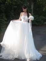 Robe de mariée française haut de gamme sans bretelles, avec appliques en dentelle blanche, robe de princesse moelleuse, robe de mariée, robe de fée
