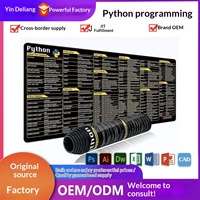 Tapis de souris en Java pour la programmation Python, touches de raccourci, extra large, résistant aux taches, antidérapant, transfert thermique, épaisseur 2-4 mm