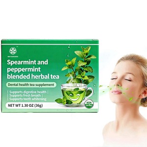 <strong>Spearmint</strong> and Peppermint Blended Herbal Tea Company Dental Health Tea Private Label <strong>Supplement</strong> - Product Image 1