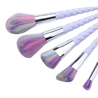 Pinceaux de maquillage licornes, brosses à poils colorés, fond de teint, fard à paupières, Kit de 10 pièces