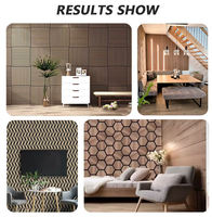 Panneaux acoustiques en bois 3D modernes à effet vague, très décoratifs et insonorisants, pour hall d'hôtel, usage extérieur, personnalisables - Offre Spéciale