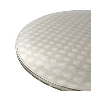 Modern Round Aluminum <b>Folding</b> Bar <b>Table</b> for <b>Outdoor</b> Patio Kitchen Workshop - Product Image 5