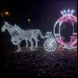 Luces navideñas para exteriores, impermeables, LED, caballo con trineo para Año Nuevo - Product Image 2