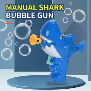 <span class=keywords><strong>Pistolet</strong></span> à bulles manuel en forme de requin de dessin animé, jouet à bulles à tremper et à souffler, cadeau de fête, jouets pour enfants - Product Image 2