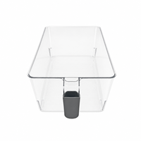 Boîtes de rangement multifonctionnelles modernes et transparentes pour congélateur et garde-manger, avec poignée intégrée, en plastique sans BPA