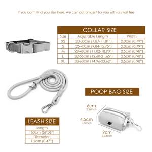 PU Leather Dog Collar & <b>Leash</b> Set Collar/<b>Harness</b>/Lead/Poop Bag Light Blue Engraved Metal Buckle Wedding Puppy Gift - Product Image 2