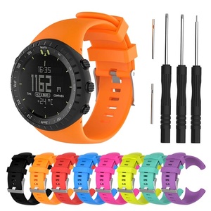 Bracelet de remplacement pour montre connectée d'extérieur, bracelet de poignet en silicone noir pour <span class=keywords><strong>Suunto</strong></span> <span class=keywords><strong>Core</strong></span>, bracelet de montre sport - Product Image 1
