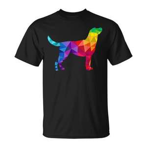 T-shirt Labrador Rainbow Pride pour amoureux des chiens, design LGBTQ Gay Pride, couleur noire, coupe unisexe - Product Image 1