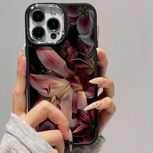 Nouvelle <span class=keywords><strong>Coque</strong></span> de Téléphone Rose Violet Romantique Fleur de Lys pour <span class=keywords><strong>iPhone</strong></span> 17 16 <span class=keywords><strong>Pro</strong></span> <span class=keywords><strong>Max</strong></span>, Électroplaquée Argentée avec Grande Protection d'<span class=keywords><strong>Objectif</strong></span> - Product Image 1