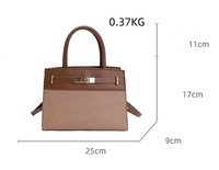WEEKS BLL0041 Sac à Bandoulière Femme Tendance Été Luxe Rétro en PU avec Fermeture, Double Poignée et Décoration Lettres