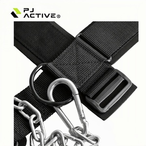 Arnés de Cuello PINJIAN para Levantamiento de Pesas, Entrenamiento de Fuerza, Gimnasio, Fitness, Nailon Acolchado con Cuero Vacuno de 4MM 3mm, Antideslizante y Ajustable - Product Image 3