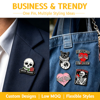 Broches personnalisées en gros avec logo, badges découpés, technique d'impression offset, cadeau, épingles en métal émaillé