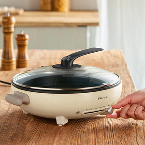 Bear Electric <b>Griddle</b> DBC-D10L3 Off White Single Sided Heating Non Stick Coating <b>Pancake</b> Maker Household Use - Product Image 1