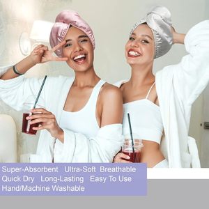 Séchage des cheveux Serviettes de tête torsadées pour femmes filles Bouclés Longs Épais Mouillé Cheveux à séchage rapide Absorbant les frisottis - Product Image 6