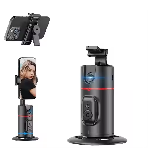 New Portable AI Intelligent P02 Gimbal Stabilizer 360 Rotation Auto Face Tracking Detachable Clip Smart Phone Holder Gimbals