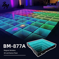 Piste de danse LED interactive magnétique 20x20 Illusion Piano lumineux debout Or de Shandong