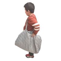 Sac de rangement pour tapis de jeu pour enfants Ensemble de perceuse ronde pliable en tissu Outils à main avec cordon de serrage pour intérieur et extérieur