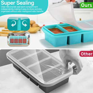 Plusieurs tailles, design robuste, réutilisable, conteneurs de stockage réfrigérés, moule à glaçons en silicone alimentaire, cub - Product Image 4