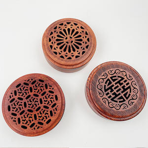 เตาเผาเครื่องหอมแบบกลม ทำจากไม้เนื้อแข็ง แกะสลักลายฉลุ ป้องกันกลิ่นไม่พึงประสงค์ ผลิตในเวียดนาม - Product Image 2