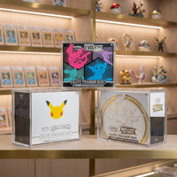 Boîte de présentation en acrylique pour Elite Trainer Box, couvercle magnétique, boîte scellée pour le rangement des boosters Pokémon TCG, protection en acrylique ETB