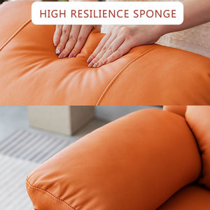 Sofá reclinable extensible giratorio moderno, disco con ruedas inferior, marco de Metal, función de masaje, silla de Cine de cuero genuino - Product Image 3