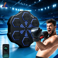 Machine de boxe musicale intelligente murale, 6 cibles lumineuses LED avec Bluetooth et compteur numérique pour entraînement à domicile
