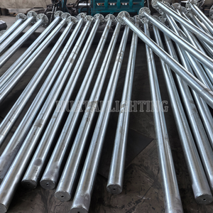 3-15m HDG Eisen Straßen laternen pfahl Quadrat/Runde konische konische Flansch basis 2-Arm 3-Arm-Montage OEM ODM verfügbar - Product Image 3