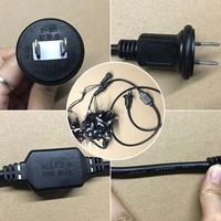Guirlande lumineuse LED de Noël extérieure 10m 100 LED IP68 étanche 220V 2700K blanc chaud doux avec câble en caoutchouc conique et remplissage de colle, facile à installer