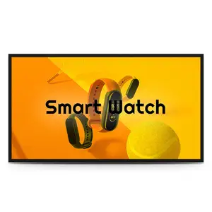 Pantalla LCD Digital de 43 "para android, 18mm, bisel, full hd, para publicidad de jugadores, señalización digital para tienda minorista