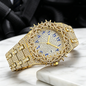 Orologio da Polso di Lusso Hip Hop Completamente Tempestato di Moissanite, Design Esclusivo di Alta Gamma Personalizzabile con Chiarezza VVS per Uomo - Product Image 4