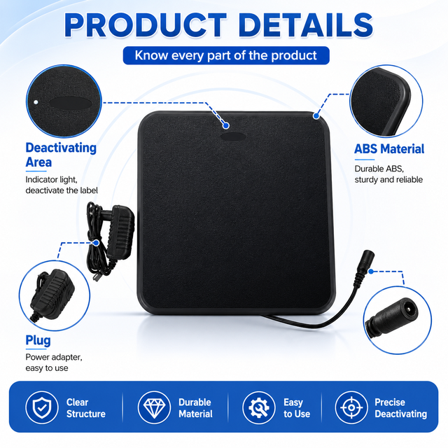 Rf Soft Label Deactivator Eas Security Deactivator Pad 8.2mhz Rf Label Deactivator