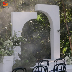 Soporte de arco de fondo de Metal blanco de doble uso suave para bodas y fiestas, soporte de hierro, candelabros colgantes, estantes fuera de lugar - Product Image 1