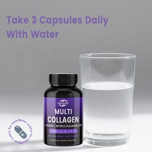 Cápsulas de Colágeno Múltiple de Marca Privada con Ácido Hialurónico, Vitamina C, Suplementos de Colágeno Hidrolizado para Mujeres y Hombres - Product Image 4