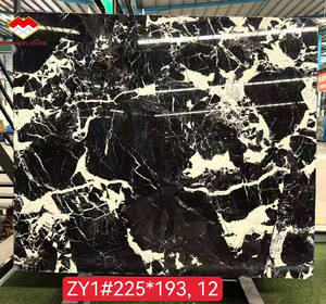 Table à manger moderne en marbre noir Napoléon, table basse, comptoir de bar en marbre noir Calacatta sur mesure - Product Image 6