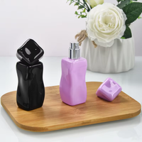 Flacon de parfum rechargeable en verre cylindrique de 30 ml avec bouchon à vis, emballage cosmétique sérigraphié, atomiseur spécial en gros