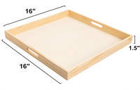 Plateaux rectangulaires et carrés en bois écologiques, souples, avec poignée, à un seul niveau, pour service de cuisine et rangement durable – Nouveauté 2026, Vente Flash