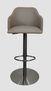 Modern Stainless Steel Bar <b>Stools</b> Fixed Armrests Swivel <b>Adjustable</b> <b>Height</b> Round Metal Base Nordic Design Home Bar Commercial Use - Product Image 5