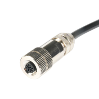 Connecteur de câble de terrain métallique M12 4 pôles, codage A, blindé, câble d'assemblage de capteur à extrémité unique